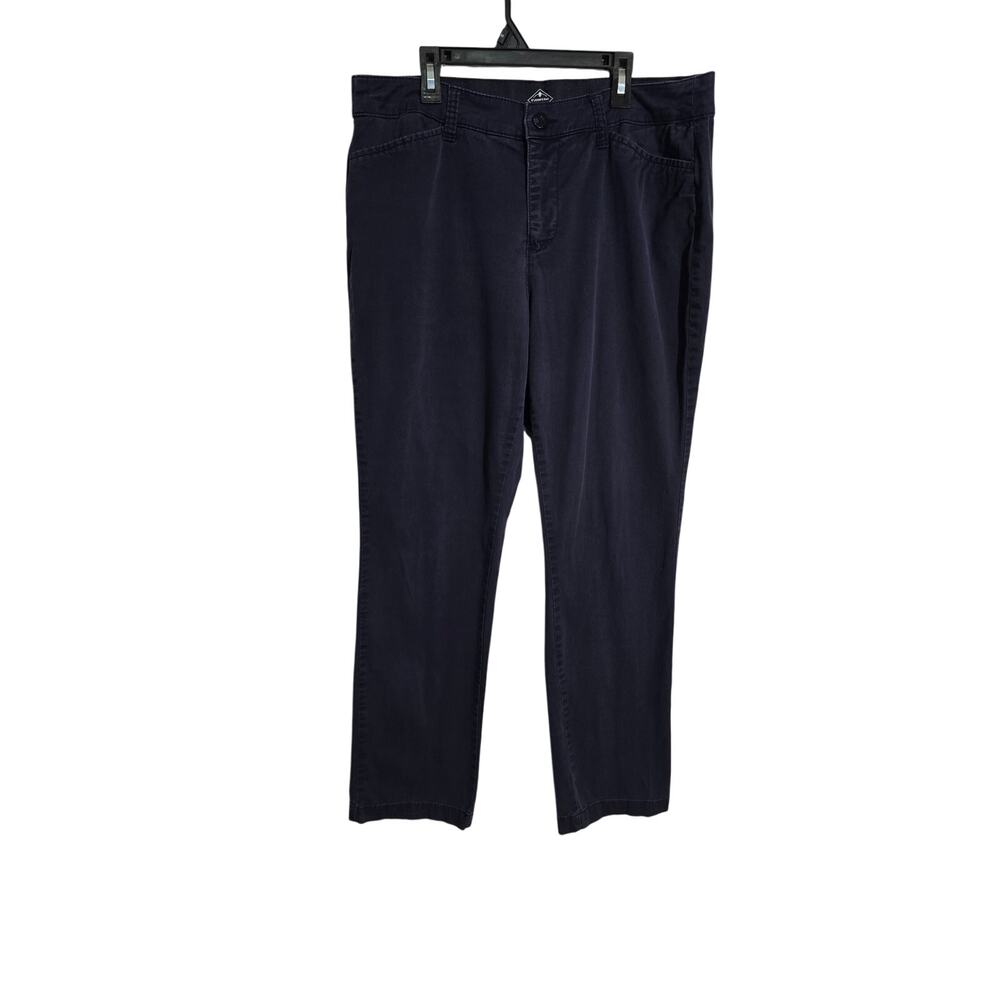 St Johns Bay Straight Leg Navy Blue Pants Womens Size 12